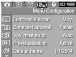 HP PHOTOSMART R707 - Pour afficher le Menu - 1