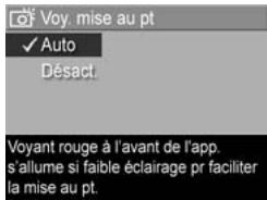 HP PHOTOSMART R707 - Voyant d'aide à la mise au point - 1