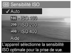 HP PHOTOSMART R707 - Sensibilité ISO - 1