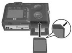HP PHOTOSMART R707 - Installation d'une carte mémoire (en option) - 2