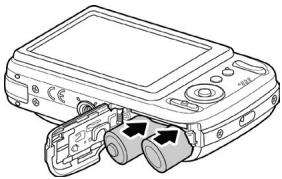 HP C500 - Inserting the Batteries - 2