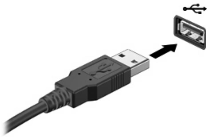 HP MINI 210-1009SA - Connexion d'un périphérique USB - 1