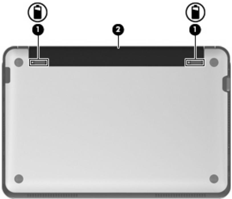 HP MINI 210-1050EA - Éléments de la partie inférieure - 1