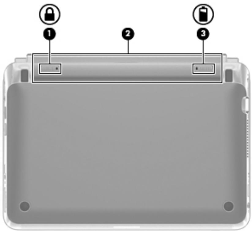 HP MINI 210-2001SA - Partie inférieure - 1