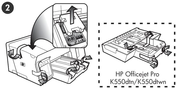 HP OFFICEJET PRO K550 - Punto 1: Verificare il contento dell'imballo. - 2
