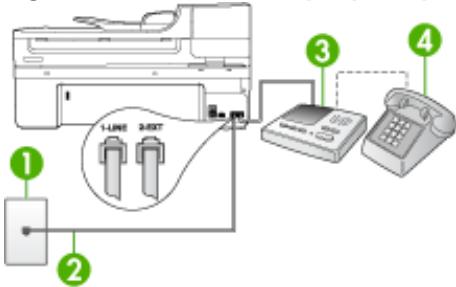 HP OFFICEJET 6500 E709A - Cas I: Ligne voix/télécopie partagée avec un répondeur - 1