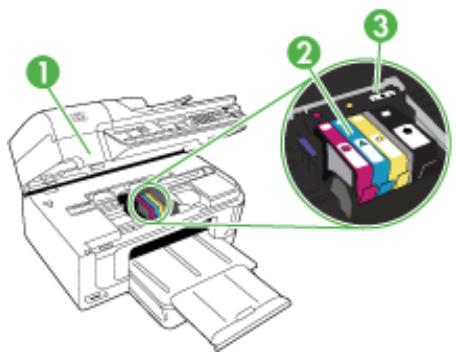 HP OFFICEJET 6500 E709A - Zone d'approvisionnement pour l'impression - 1