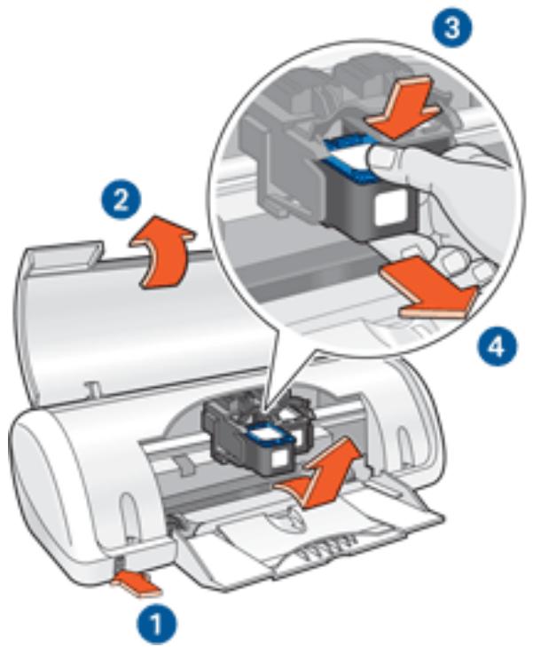 HP DESKJET 3520 - Remplacement des cartouches d'encre - 1
