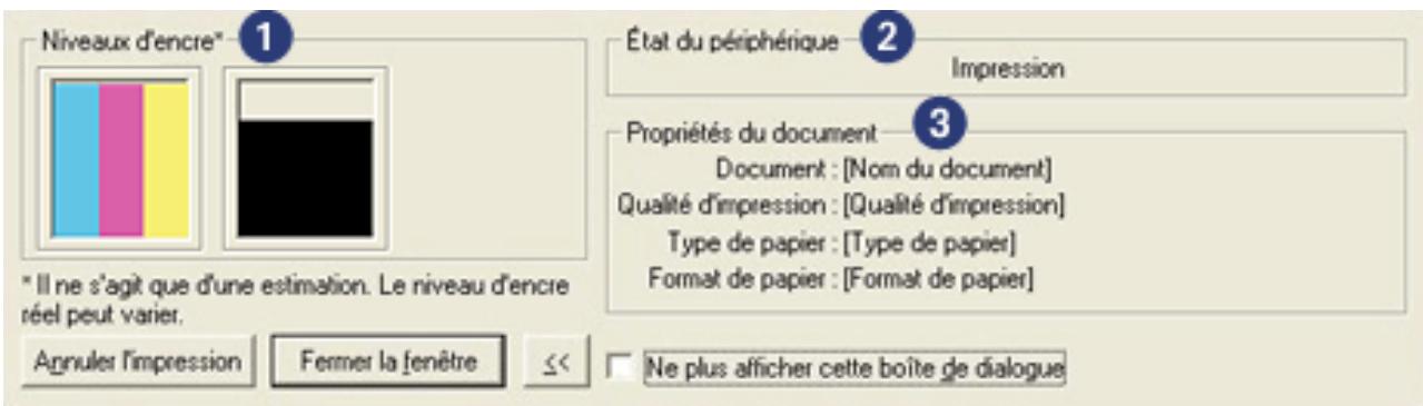 HP DESKJET 3520 - Zone état du périphérique - 1
