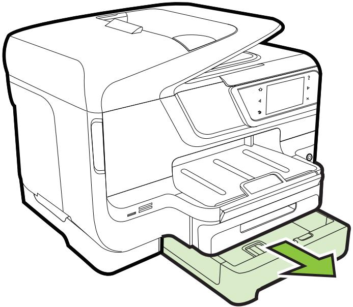 HP OFFICEJET PRO 8600 PLUS - Pour charger des supports dans le bac 2 - 1