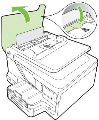 HP OFFICEJET PRO 8600 PLUS - Pour éliminer un bourrage papier à partir du bac d'alimentation automatique - 1