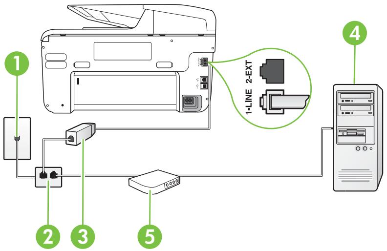 HP OFFICEJET PRO 8600 PLUS - Configurer l'imprimante avec un modem d'ordinateur DSL/ADSL - 1