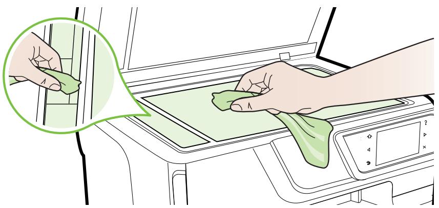 HP OFFICEJET PRO 8600 PLUS - Pour nettoyer la vitre - 1