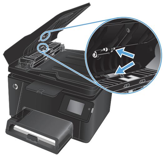 HP COLOR LASERJET PRO MFP M176N - Nettoyez les rouleaux et le tampon de séparation du bac d'alimentation. - 2