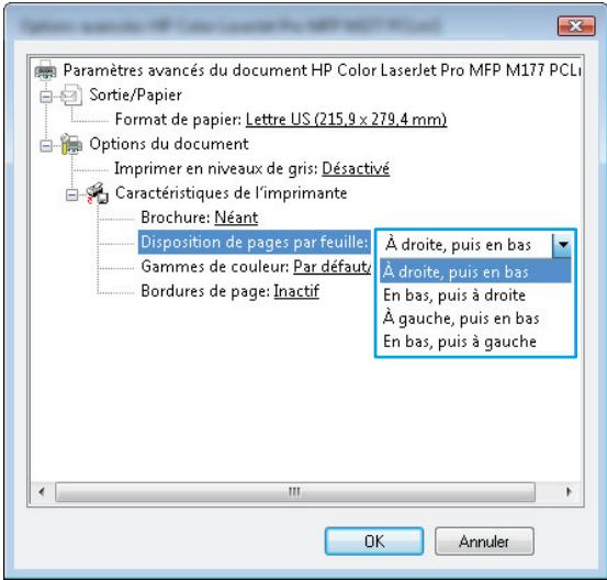 HP COLOR LASERJET PRO MFP M176N - Imprimer plusieurs pages par feuille (Windows) - 5