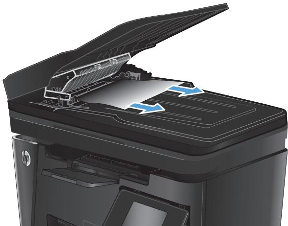 HP LASERJET PRO MFP M127FN (CZ181A), LASERJET PRO MFP M127FW (CZ183A), LASERJET PRO MFP M127FW - Elimination des bourrages dans le bac d'alimentation - 4