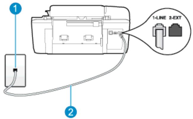HP OFFICEJET 2622 - Cas D : télécopie avec service de sonnerie distincte sur la même ligne - 1