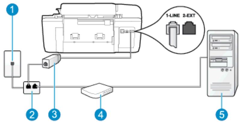 HP OFFICEJET 2622 - Configuration de l'imprimante avec un modem d'ordinateur ADSL/DSL - 1