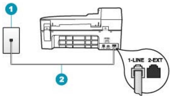 HP OFFICEJET 5740 - Fall F: Gemeinsame Telefon-/Faxleitung mit Voicemail - 2