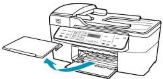 HP OFFICEJET 5740 - So legen Sie großformatiges Papier ein: - 1
