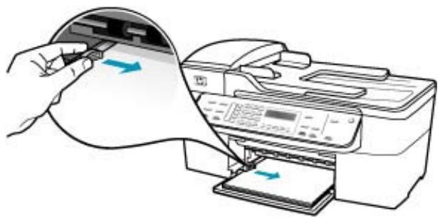 HP OFFICEJET 5740 - So legen Sie großformatiges Papier ein: - 4
