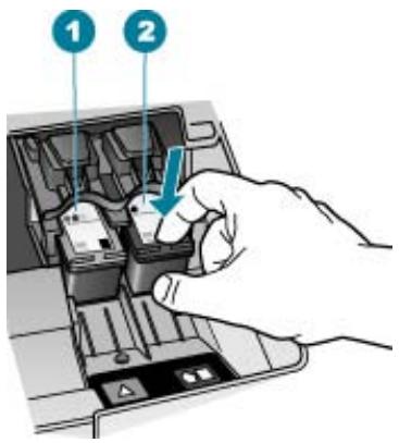 HP OFFICEJET 5740 - So wechseln Sie die Druckpatronen aus: - 2
