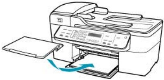 HP OFFICEJET 5740 - So legen Sie großformatiges Papier ein: - 5