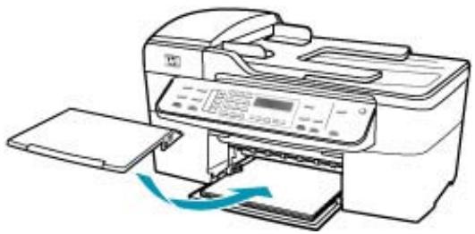 HP OFFICEJET 5740 - So legen Sie großformatiges Papier ein: - 5
