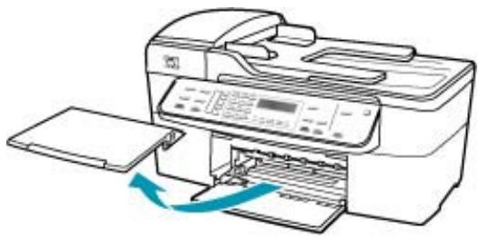 HP OFFICEJET 5740 - So legen Sie großformatiges Papier ein: - 1