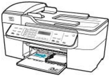 HP OFFICEJET 5740 - So legen Sie Karteikarten in das Zufuhrfach ein: - 1