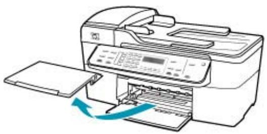 HP OFFICEJET 5740 - So legen Sie großformatiges Papier ein: - 1