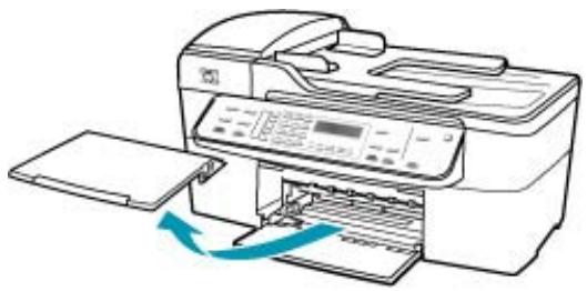 HP OFFICEJET 5740 - So legen Sie großformatiges Papier ein: - 1