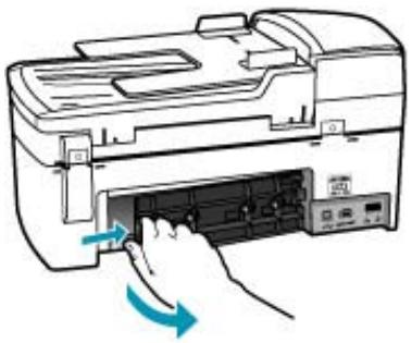 HP OFFICEJET 5740 - So beseitigen Sie Papierstaus durch die hintere Klappe - 1