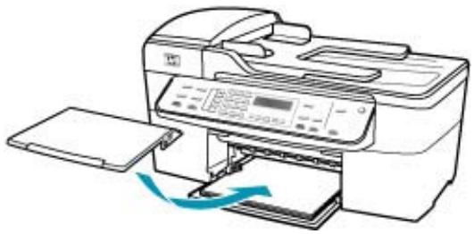 HP OFFICEJET 5740 - So legen Sie großformatiges Papier ein: - 5