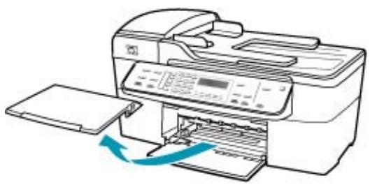 HP OFFICEJET 5740 - So legen Sie großformatiges Papier ein: - 1