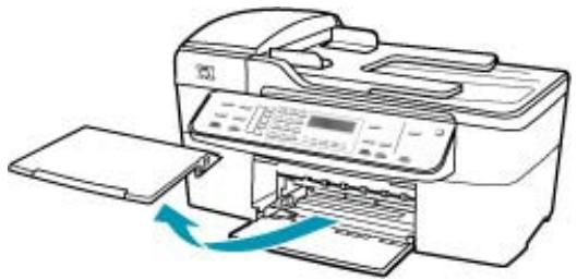 HP OFFICEJET 5740 - So legen Sie großformatiges Papier ein: - 1