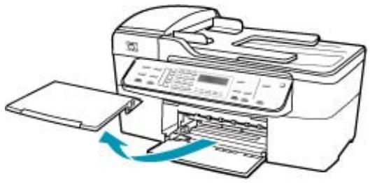 HP OFFICEJET 5740 - So legen Sie großformatiges Papier ein: - 1