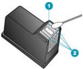 HP OFFICEJET 5740 - So reinigen Sie den Bereich um die Tintendüsen: - 1