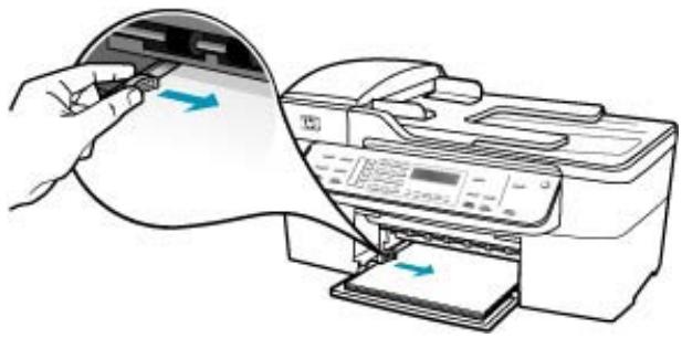 HP OFFICEJET 5740 - So legen Sie großformatiges Papier ein: - 4