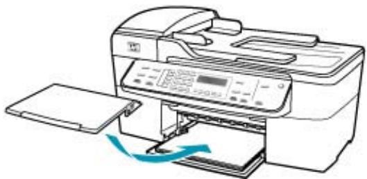 HP OFFICEJET 5740 - So legen Sie großformatiges Papier ein: - 5