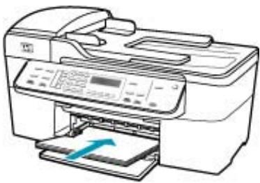 HP OFFICEJET 5740 - So legen Sie großformatiges Papier ein: - 3
