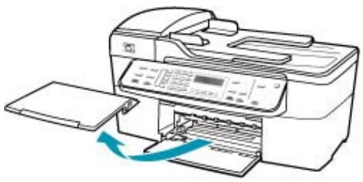 HP OFFICEJET 5740 - So legen Sie großformatiges Papier ein: - 1