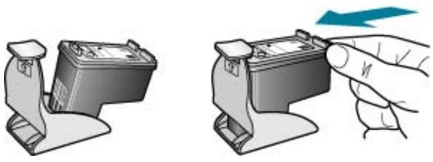 HP OFFICEJET 5740 - So setzen Sie die Druckpatrone in den Druckpatronen-Schutzbehälter ein: - 1