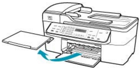 HP OFFICEJET 5740 - So legen Sie großformatiges Papier ein: - 1