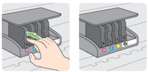 HP OFFICEJET 7612, OFFICEJET 7610, OFFICEJET 7612, OFFICEJET 7612 WF, OFFICEJET 7612 WF - So wechseln Sie die Tintenpatronen aus: - 3