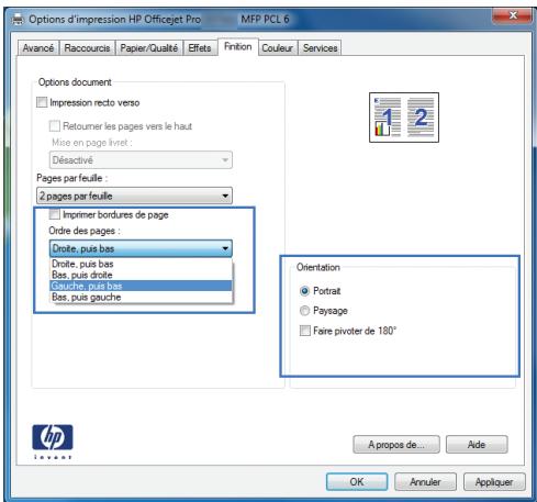 HP OFFICEJET PRO X476DW - Impression de plusieurs pages par feuille avec windows - 4
