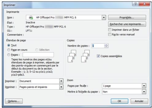 HP OFFICEJET PRO X476DW - Ajuster un document à la page avec windows - 1