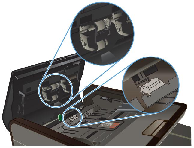 HP OFFICEJET PRO X476DW - Nettoyez les rouleaux du bac d'alimentation et le tampon de séparation. - 2