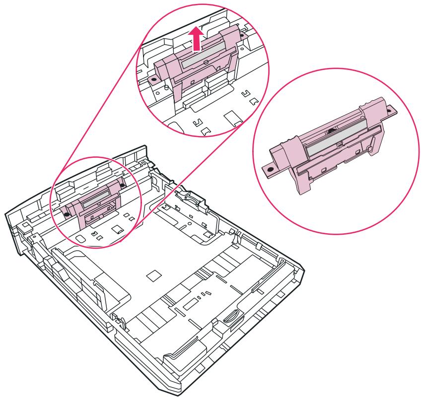 HP LASERJET 1320 - Remplacement du tampon de séparation de l'imprimante - 3