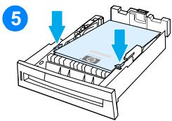 HP COLOR LASERJET 4600 - Chargement d'un support de format personnelisé dans le bac 2 ou 3 - 5